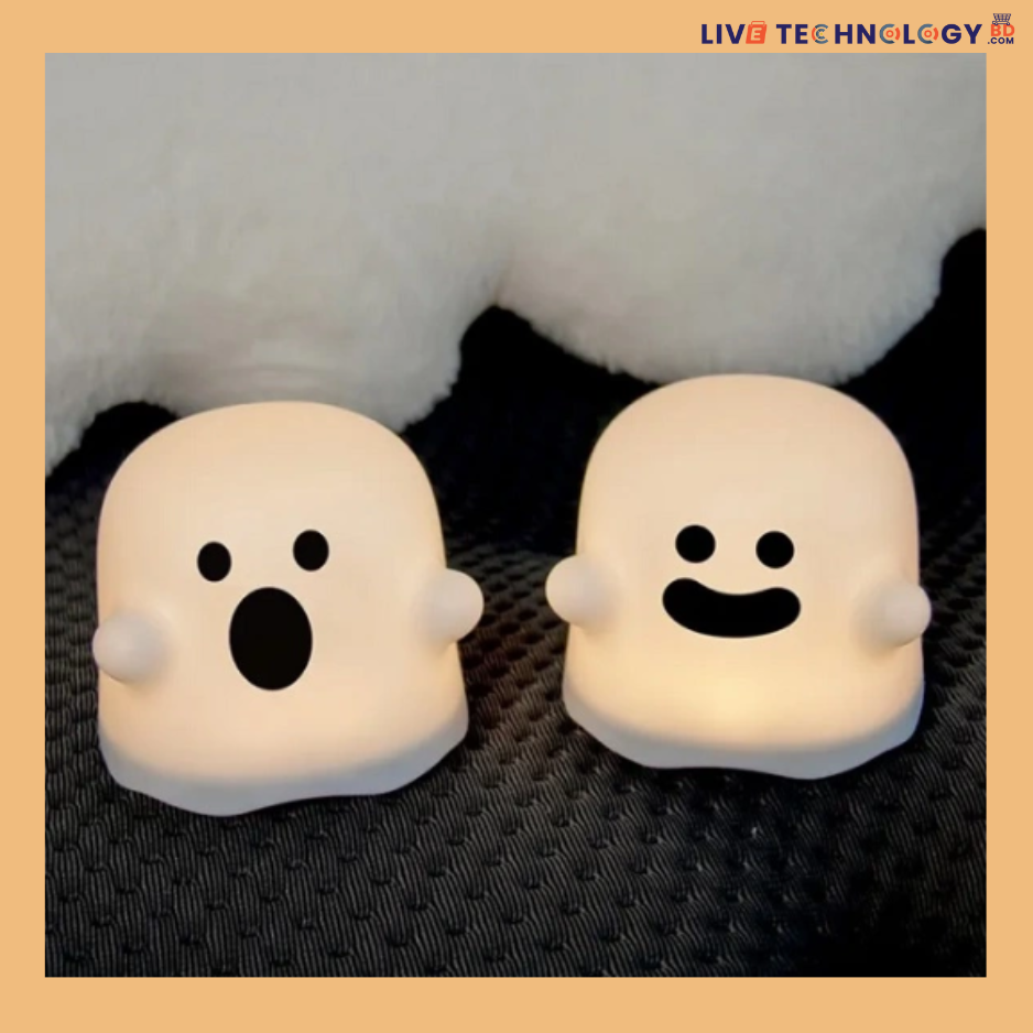 Cute Boo Ghost Silicone Lamp Touch Sensor Dimmable LED Ghost Night Lights For Children Bedroom